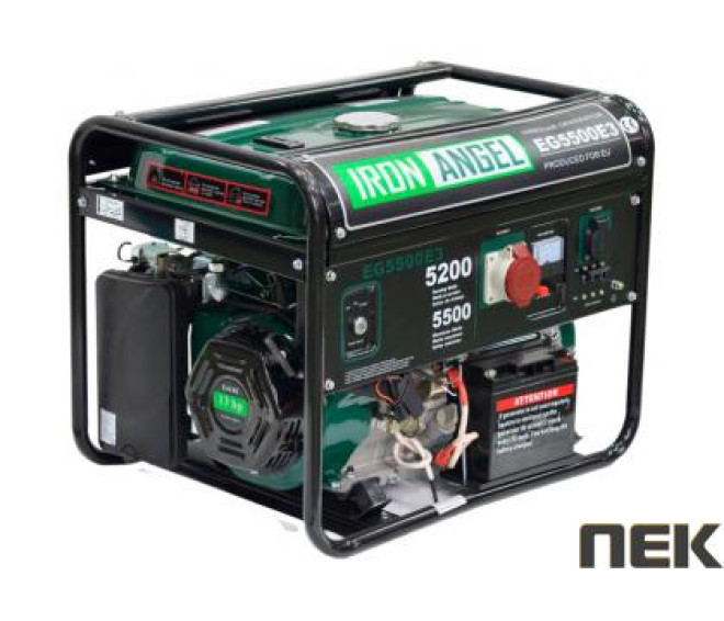 Бензиновий генератор IRON ANGEL EG 5500 E3